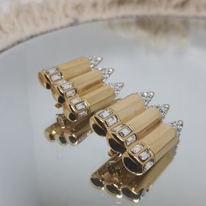 Swarovski Gold Pencil Earrings